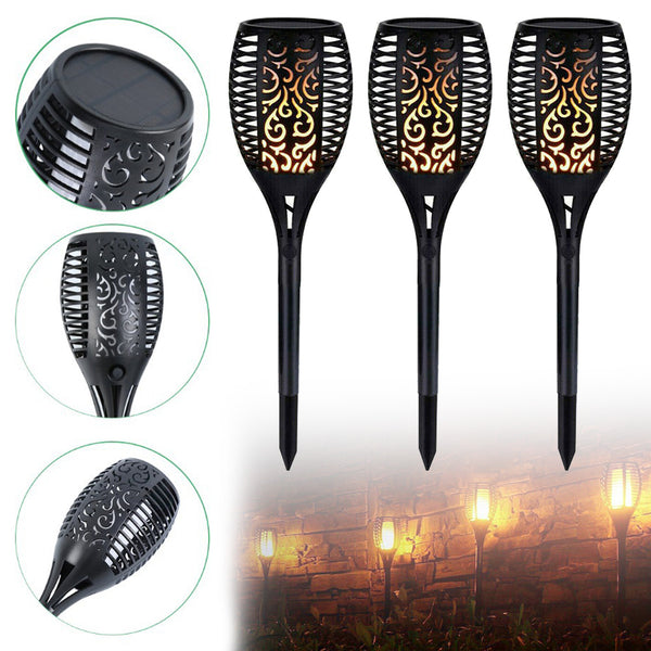 2/4/6Pcs 12LED Flame Solar Torch Light Waterproof Flickering Dancing Garden Lamp