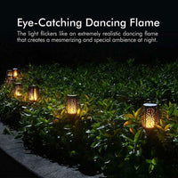 2/4/6Pcs 12LED Flame Solar Torch Light Waterproof Flickering Dancing Garden Lamp