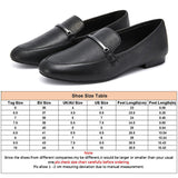 Lumento Women's Pointed Toe Loafer Leather No Slip Casual Work Flat Shoes Black Comfortable