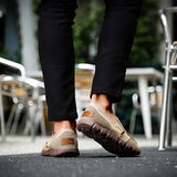 Mens Casual Shoes Lightweight Formal Office Round Toe Flat Breathable Solid Color