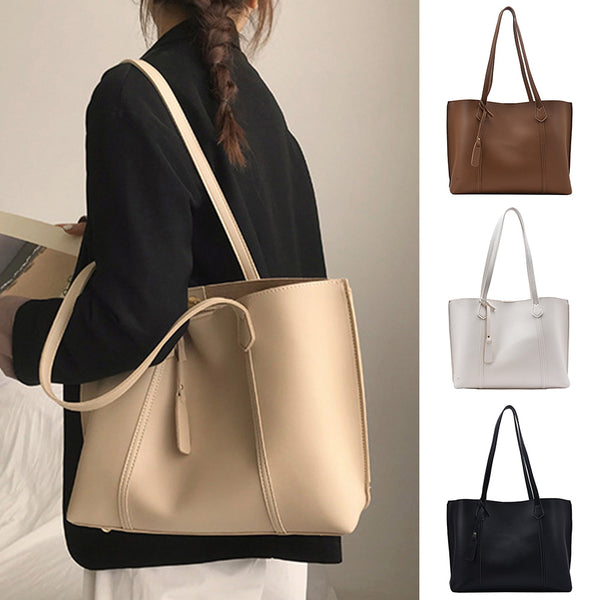 Women PU Leather Designer Shoulder Bag Tote Large Handbag Office Lady Messenger