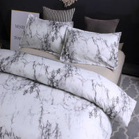 3Pcs Marble Duvet Quilt Cover Set Queen King Size Bedding Set With Pillowcases