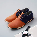 Men's Oxfords Lace Up Casual Boat Shoes Genuine Leather Shoes Breathable Loafers