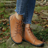 Womens Short Ankle Women's Low Heel Zipper Casual Walking Shoes