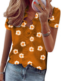Women Ruffle Blouse Shirts Short Sleeve V-Neck Shirt Basic Summer Fashion Tops
