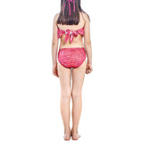 Kids Girls 3Pcs Mermaid Tail Swimming Bikini Set Swimwear Swimmable Costumes Kit