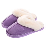 Unisex Fur Keep Warm Lined Slippers Mules Non Slip Hard Sole breathable Shoes
