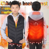 Boys Girls Heated Vest Winter Warmer Electric USB Jacket Heating Coat Waistcoat