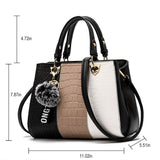 Women Leather Shoulder Crossbody Bag Top Handle Satchel Handbag Crocodile Printed Tote Purse