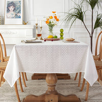 Hollow Cotton Table Cloth Cover Rectangle Square Tablecloth Kitchen Dining Decor