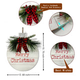 Wooden Merry Christmas Hanging Sign Indoor Outdoor Door Wall Hanging Board Decor