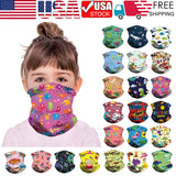 Ice Silk Kids Child Balaclava Tube Scarf Headband Face Mask Neck Gaiter Bandana
