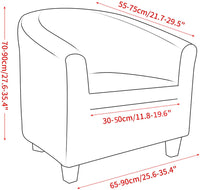 Club Chair Slipcover Stretch Barrel Chair Covers Jacquard Tub Chair Slipcovers Soft Spandex Armchair Sofa Cover Removable Couch Furniture Protector Arm Chair Cover for Living Room