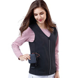 Unisex Electric Heated Vest V-Neck Jacket Waistcoat Thermal Heating Winter Warm