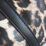 Leopard Leather Weekender Travel Bag for Women Men Cheetah Animal Print Duffle Overnight Tote Gym Bags