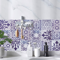 Floral Collection Peel and Stick Tile Stickers 24 PC Set backsplash