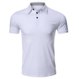 Men's Solid Color Short Sleeve Polo Shirt Casual Tops Blouse Pullover Sweatshirt