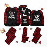 Family Matching Adults Kids Merry Christmas Elk Sleepwear Nightwear Pajamas Set