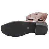 Womens Cowgirl Cowboy Boots Ladies Mid Wide Calf Fashion Western Shoes Size 4-12