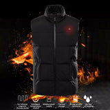 Men's Electric Vest Heated Jacket Thermal Heating Pad Winter Body Warmer 9 Areas