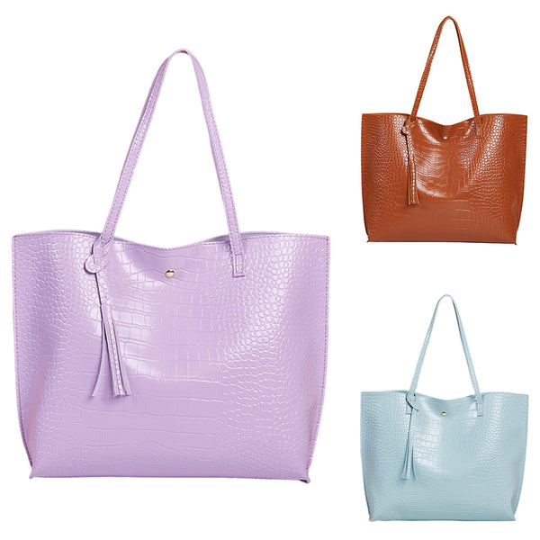 Women PU Leather Designer Shoulder Bag Tote Large Handbag Office Lady Messenger