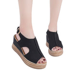 Women's Increase Height Sandals Buckle Wedge Sandal Open Toe Platform Sandals