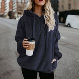 Women Hoodie Jumper Zip Up Sweater Casual Long Sleeve Hooded Sweatshirt Pullover