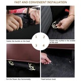 Car Backseat Organizer with Tablet Holder，9 Storage Pockets PU Leather Car Storage Organizer with Foldable Table Tray Car Seat Back Protectors Kick Mats Travel Accessories