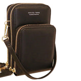 Women Small Cell Phone Case Handbag PU Leather Crossbody Shoulder Bag Wrist Strap Purse Pouch Messenger Bags with Card Slots