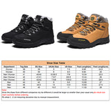 Mens Womens Winter Ankle Snow Hiking Boots Warm Wear Resistant Non Slip Soft Lined Outdoor Shoes