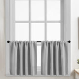 Cafe Kitchen Bathroom Window Curtain Panel Valance Drapes Rod Pocket Home Decor