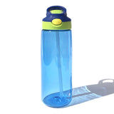 480ml Portable Children Kids Plastic BPA Free Water Bottle With Straw Drinking Cup Sports Bottles Leak Proof