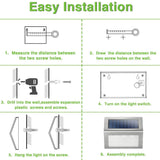 3 LED Solar Powered Stair Light Outdoor Garden Pathway Step Decking Wall Lamp