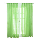 Stars Printed Tulle Sheer Curtain Transparent Window Drapes Voile Valance Decor