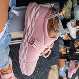 Women's Breathable Sneakers Walking Trainers Sports Running Tennis Shoes Lace Up