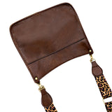 Women Leopard PU Leather Shoulder Bag Handbag Crossbody Purse Satchel Messenger