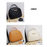 Women PU Leather Quilted Shoulder Bag with Chain Strap, Small Purse Crossbody Bag Handbag