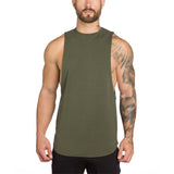 Men Loose Sleeveless Vest Tank Top Undershirt Gym Bodybluilding Fitness T-Shirt