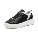 Women Solid Color Lace Up Anti Slip Round Toe Lightweight Casual Wear Flat Shoes