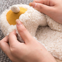 Unisex Adults Cute Cartoon Pattern Plush Slippers Slip On Closed Toe Casual Warm
