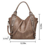 PU Leather Women Shoulder Crossbody Handbag Retro Tote Satchel Bag Large Capacity Hobo Shoulder Bags Messenger Bags