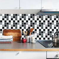 24Pcs Floral Mosaic Tile Stickers Self Adhesive Home Wall Decor Transfers Decal