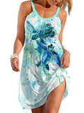 Womens Sexy Summer Sleeveless Short Dress Beach Suspender Dress Holiday Sundress