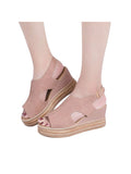 Women's Increase Height Sandals Buckle Wedge Sandal Open Toe Platform Sandals