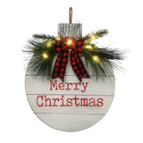 Wooden Merry Christmas Hanging Sign Indoor Outdoor Door Wall Hanging Board Decor