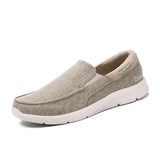 Mens Slip On Canvas Shoes Casual Loafers Walking Driving Sneakers Low Top Boat Shoe
