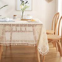 Lace Tassels Table Cloth Cover Rectangle Square Tablecloth Wedding Dining Decor