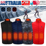 Unisex Electric Heated Vest Heating Coat Jacket USB Body Winter Warmer Windproof
