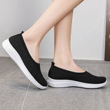 Women's Soft Flats Mesh Shoes Breathable Slip On Walking Shoes Casual Comfort
