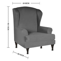 Stretch Armrest Sofa Cover Wing Back Chair Cover Elastic Spandex Armchair Slipcover Protector for Homeliving Room Office